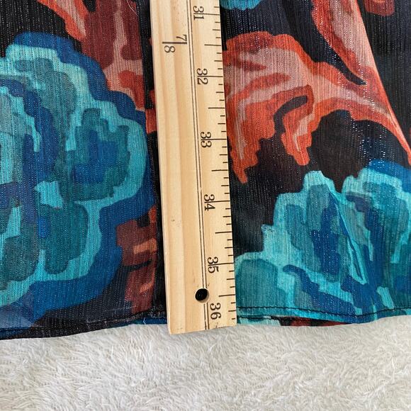 Parker Emily Dark Floral Maxi Skirt‎ Women XL Teal Cottagecore Whimsigoth NWT - Picture 10 of 11